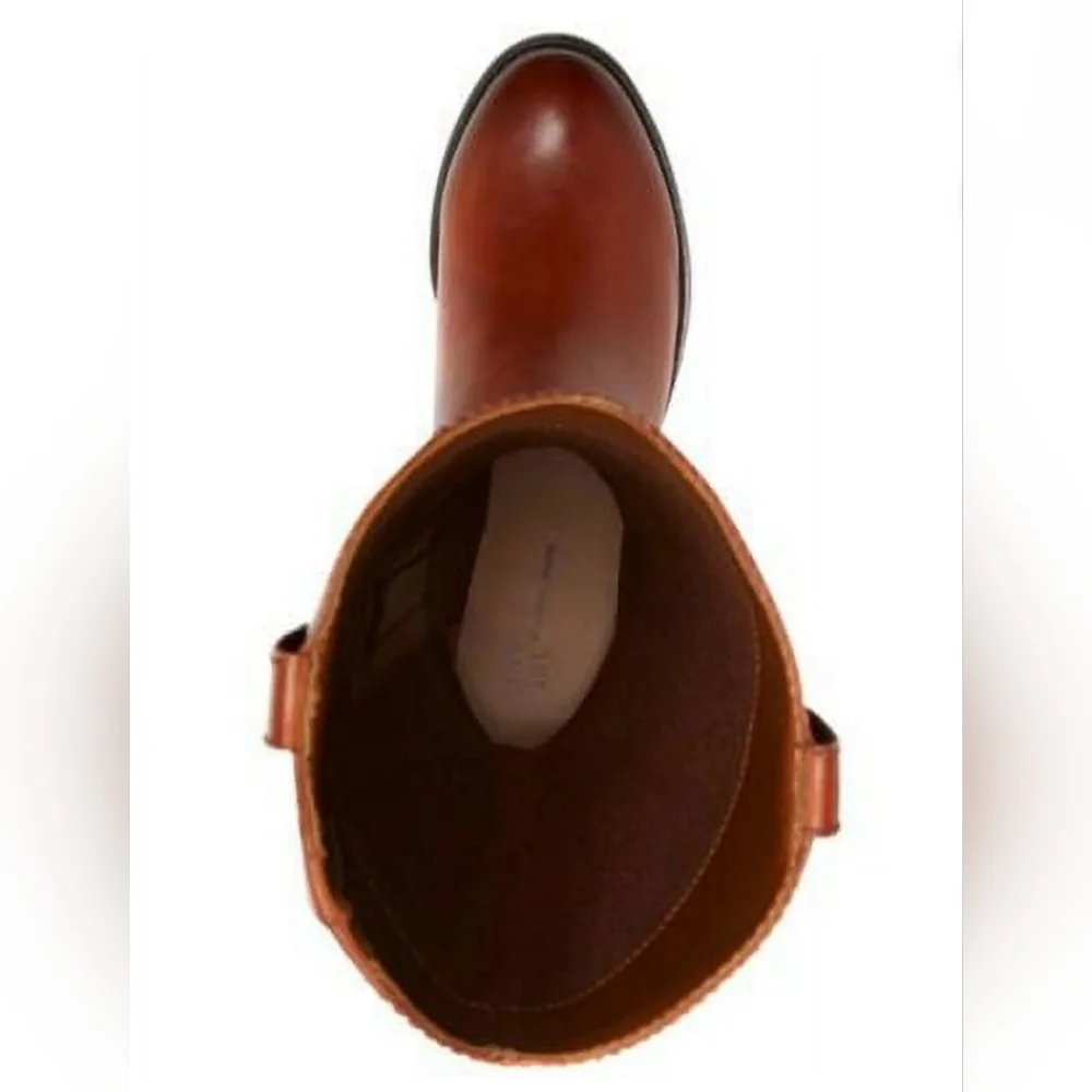 Elegant Brown Leather Riding Boots